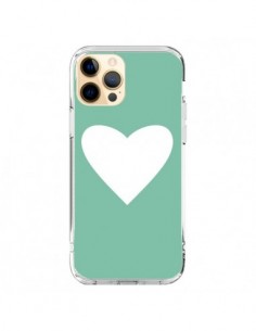 Coque iPhone 12 Pro Max Coeur Mint Vert - Mary Nesrala