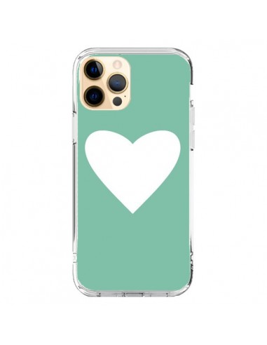 Coque iPhone 12 Pro Max Coeur Mint Vert - Mary Nesrala