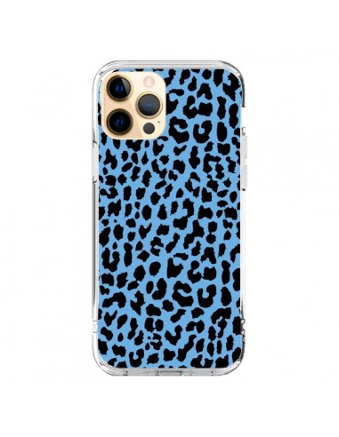 Coque iPhone 12 Pro Max Leopard Bleu Neon - Mary Nesrala