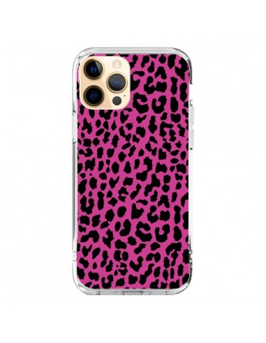 Coque iPhone 12 Pro Max Leopard Rose Pink Neon - Mary Nesrala
