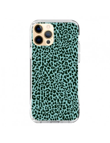 Coque iPhone 12 Pro Max Leopard Turquoise Neon - Mary Nesrala