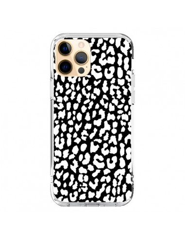Coque iPhone 12 Pro Max Leopard Noir et Blanc - Mary Nesrala