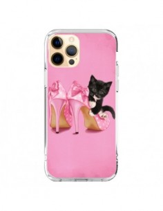 Coque iPhone 12 Pro Max Chaton Chat Noir Kitten Chaussure...