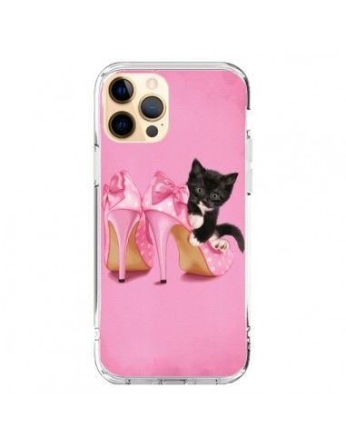 Coque iPhone 12 Pro Max Chaton Chat Noir Kitten Chaussure Shoes - Maryline Cazenave