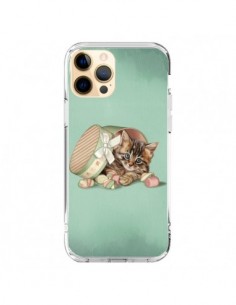 Coque iPhone 12 Pro Max Chaton Chat Kitten Boite Bonbon...