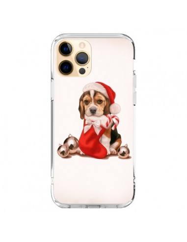 Coque iPhone 12 Pro Max Chien Dog Pere Noel Christmas - Maryline Cazenave