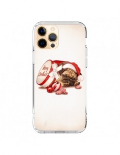 Coque iPhone 12 Pro Max Chien Dog Pere Noel Christmas...