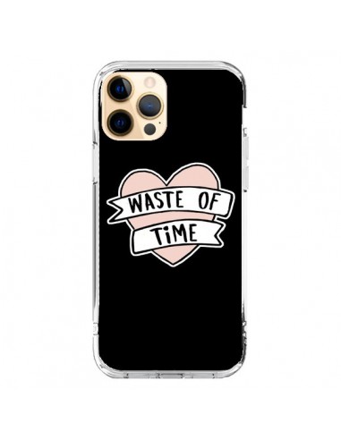 Coque iPhone 12 Pro Max Waste of Time Coeur - Maryline Cazenave