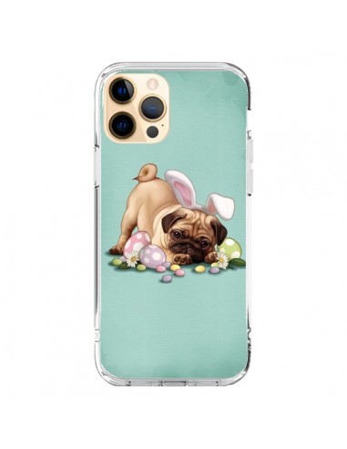 Coque iPhone 12 Pro Max Chien Dog Rabbit Lapin Pâques Easter - Maryline Cazenave