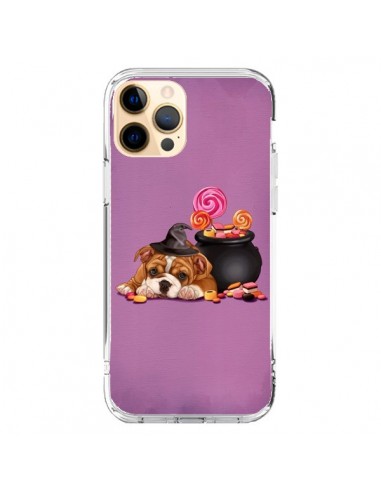 Coque iPhone 12 Pro Max Chien Dog Halloween Sorciere Chaudron Bonbon - Maryline Cazenave