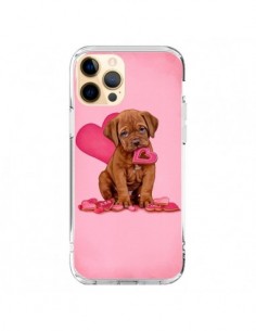 Coque iPhone 12 Pro Max Chien Dog Gateau Coeur Love -...