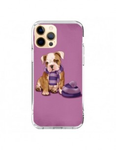 Coque iPhone 12 Pro Max Chien Dog Echarpe Bonnet Froid...