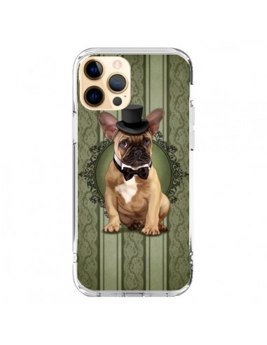 Coque iPhone 12 Pro Max Chien Dog Bulldog Noeud Papillon Chapeau - Maryline Cazenave