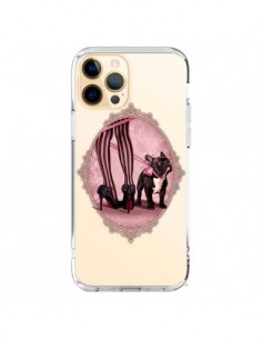 Coque iPhone 12 Pro Max Lady Jambes Chien Bulldog Dog...