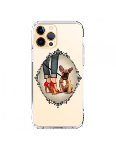 Coque iPhone 12 Pro Max Lady Jambes Chien Bulldog Dog Transparente - Maryline Cazenave