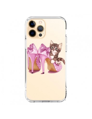 Coque iPhone 12 Pro Max Chaton Chat Kitten Chaussures Shoes Transparente - Maryline Cazenave