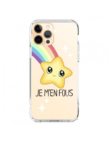 Coque iPhone 12 Pro Max Etoile Je M'en Fous Transparente - Maryline Cazenave