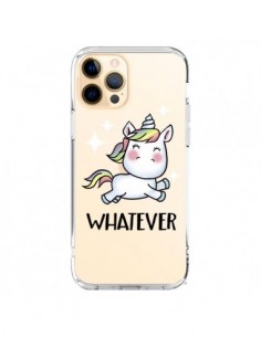 Coque iPhone 12 Pro Max Licorne Whatever Transparente -...