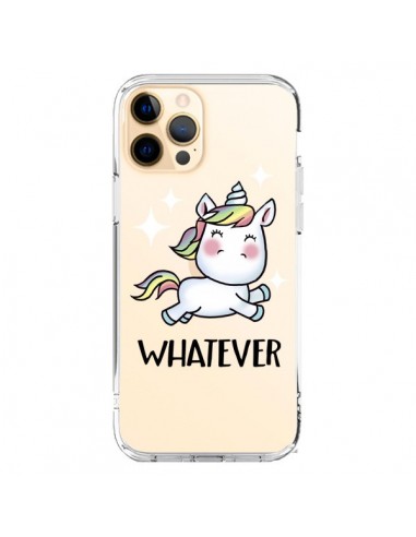 Coque iPhone 12 Pro Max Licorne Whatever Transparente - Maryline Cazenave