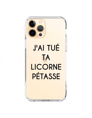 Coque iPhone 12 Pro Max Tué Licorne Pétasse Transparente - Maryline Cazenave