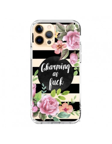Coque iPhone 12 Pro Max Charming as Fuck Fleurs Transparente - Maryline Cazenave