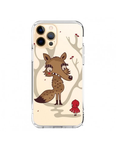 Coque iPhone 12 Pro Max Le Petit Chaperon Rouge Loup Hello Big Wolf Transparente - Maria Jose Da Luz
