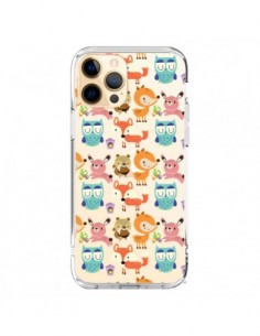 Coque iPhone 12 Pro Max Renard Ecureuil Lapin Hibou...
