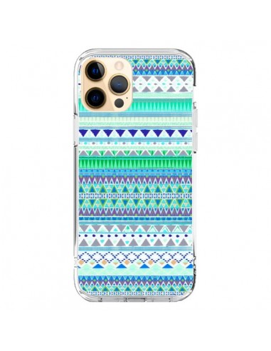 Coque iPhone 12 Pro Max Chenoa Bleu Azteque - Monica Martinez