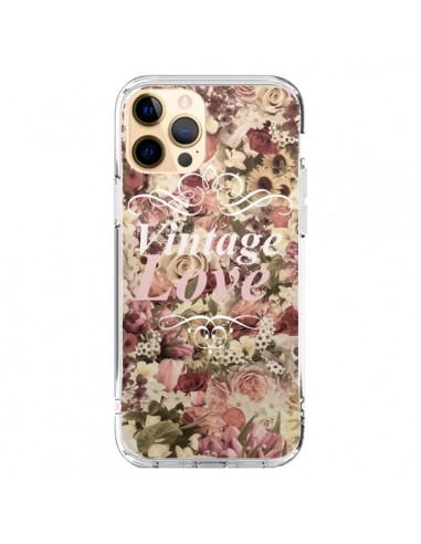 Coque iPhone 12 Pro Max Vintage Love Flower - Monica Martinez