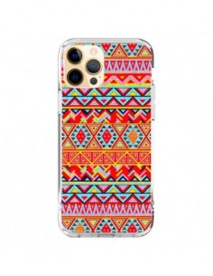 Coque iPhone 12 Pro Max India Style Pattern Bois Azteque...