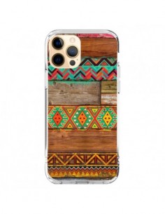 Coque iPhone 12 Pro Max Indian Wood Bois Azteque -...