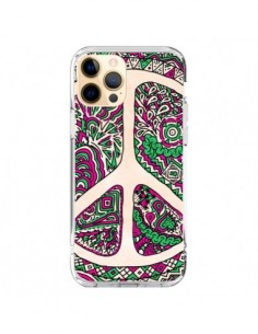 Coque iPhone 12 Pro Max Peace and Love Azteque Vainilla -...