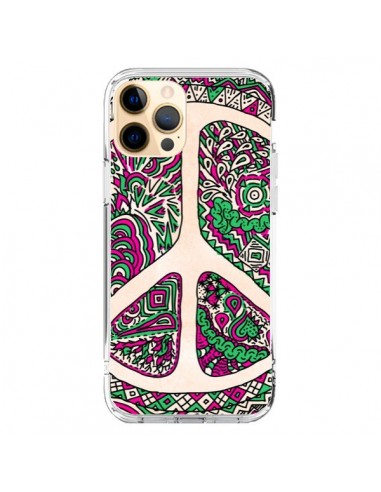 Coque iPhone 12 Pro Max Peace and Love Azteque Vainilla - Maximilian San