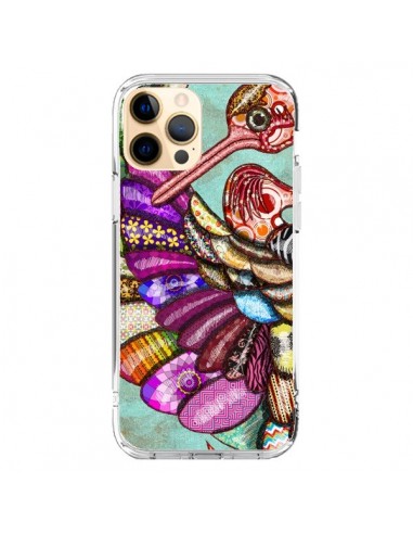 Coque iPhone 12 Pro Max Paon Multicolore Eco Bird - Maximilian San