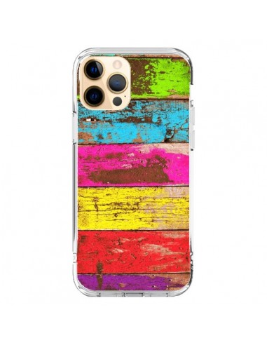 Coque iPhone 12 Pro Max Bois Coloré Vintage - Maximilian San