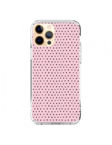 Coque iPhone 12 Pro Max Artsy Dots Pink - Ninola Design