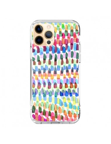 Coque iPhone 12 Pro Max Artsy Strokes Stripes Colorful - Ninola Design