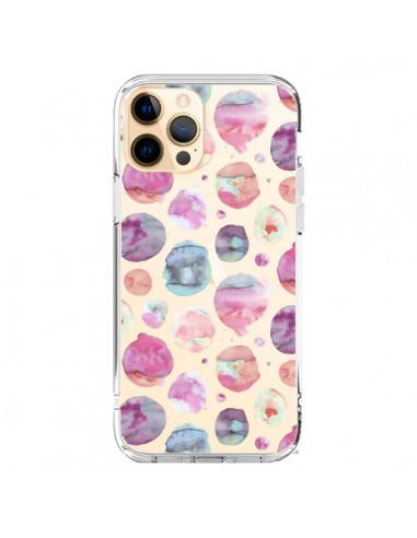 Coque iPhone 12 Pro Max Big Watery Dots Pink - Ninola Design
