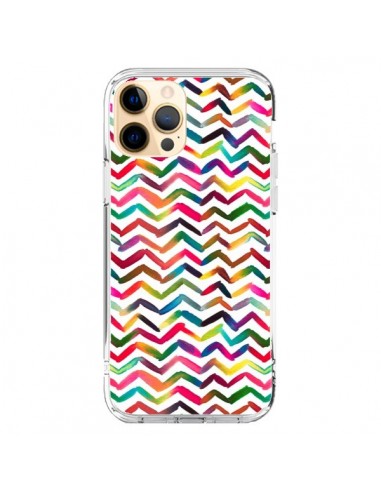 Coque iPhone 12 Pro Max Chevron Stripes Multicolored - Ninola Design