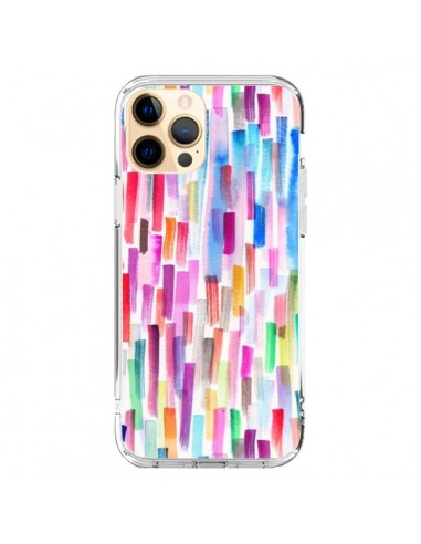 Coque iPhone 12 Pro Max Colorful Brushstrokes Multicolored - Ninola Design