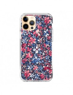 Coque iPhone 12 Pro Max Colorful Little Flowers Navy -...