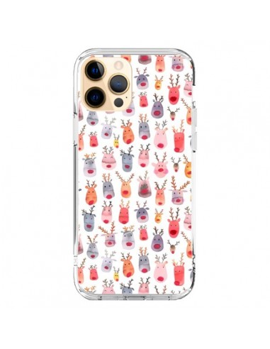 Coque iPhone 12 Pro Max Cute Winter Reindeers - Ninola Design