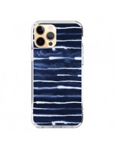 Coque iPhone 12 Pro Max Electric Lines Navy - Ninola Design