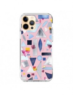Coque iPhone 12 Pro Max Geometric Pieces Pink - Ninola...