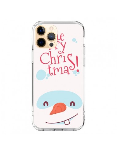 Coque iPhone 12 Pro Max Bonhomme de Neige Merry Christmas Noël - Nico