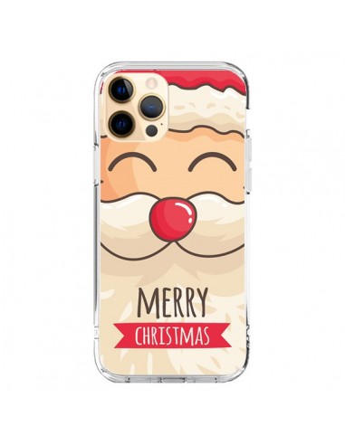 Coque iPhone 12 Pro Max Moustache du Père Noël Merry Christmas - Nico
