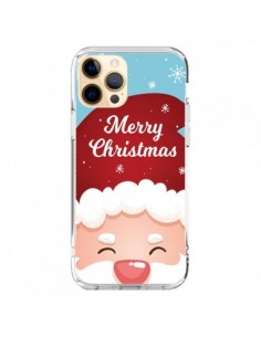 Coque iPhone 12 Pro Max Bonnet du Père Noël Merry...