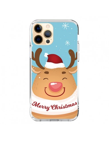 Coque iPhone 12 Pro Max Renne de Noël Merry Christmas - Nico