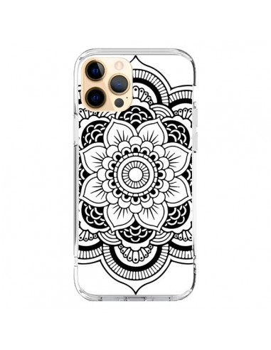 Coque iPhone 12 Pro Max Mandala Noir Azteque - Nico