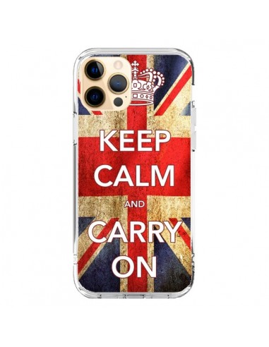 Coque iPhone 12 Pro Max Keep Calm and Carry On - Nico